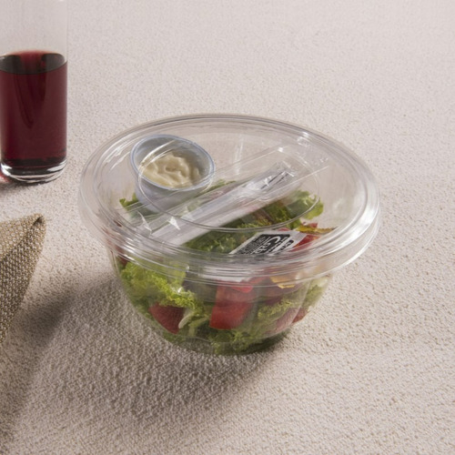 50un Saladeira Descartável Com Divisória Galvanotek G633
