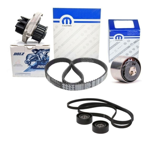 Kit Distribucion Orig + Bomba + Poly Fiat Uno Novo 1.4 8v