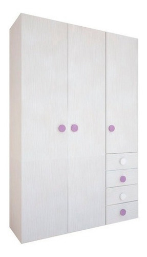 Ropero Placard 3 Puertas Nature Infantil Melamina Colores