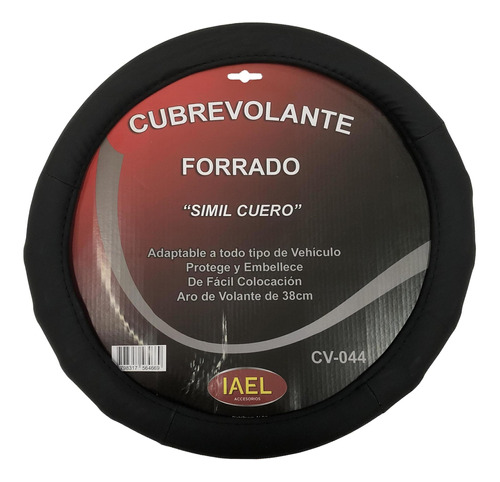 Cubre Volante Simil Cuero Soft Con Huellas Dedo 38cm Iael