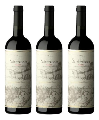 Vino Saint Felicien Malbec X3 - Oferta Celler