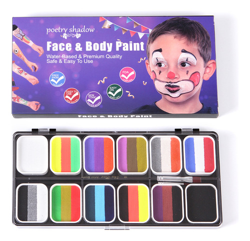 Pintura Facial Art Paint, Pintura Con Agua, Maquillaje Activ