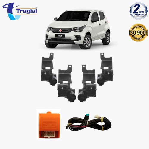Kit Vidro Eletrico Mobi Completo Alt + Kit Trava Tragial