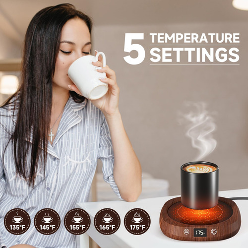 Calentador De Taza Inteligente Con 5 Ajustes Y Apagado Autom