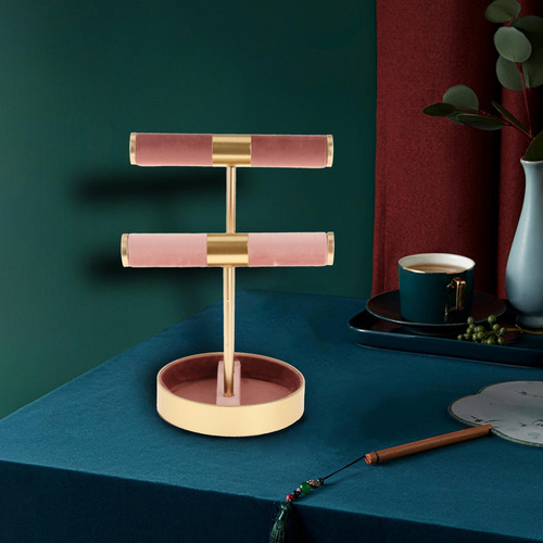 Imagem 2 de 7 de 2 Tier T-bar Pulseira Colar Expositor De Joias Para