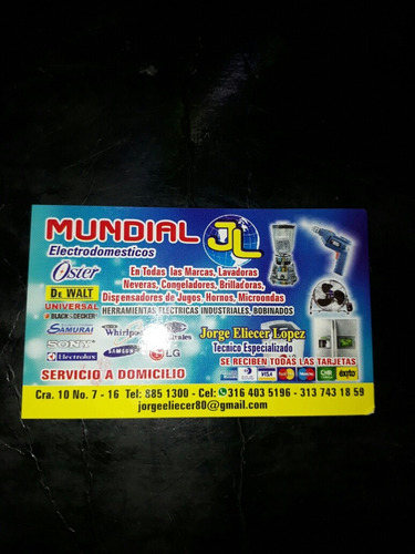 Venta Y Reparacion De Todo Tipo De Electrodomesticos.neveras