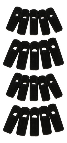 Perfect 20xblack Flocado Clips De Terciopelo Para Ropa /