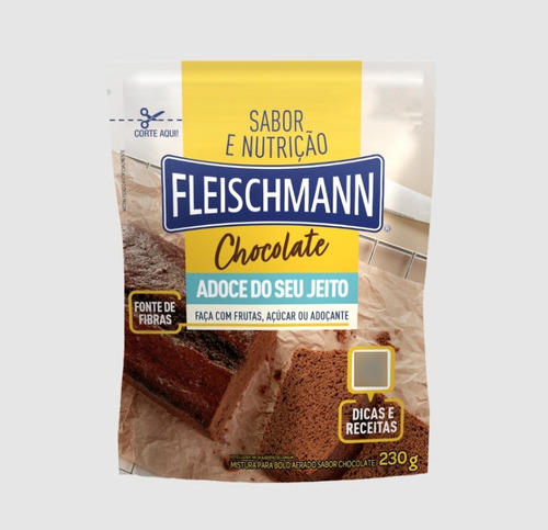 Mistura Bolo Fleisch Chocolate Adoce Jeito 230gr - Kit Com 2