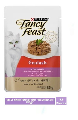 Caja De Alimento Para Gato Fancy Feast Goulash Atún 12 Pz