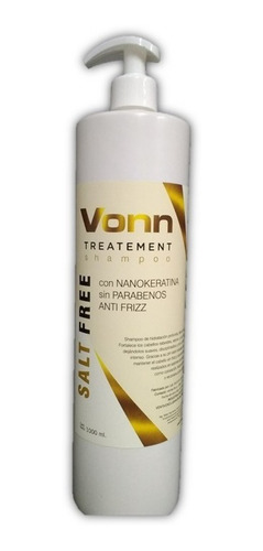 Shampoo Vonn Treatment Sin Sal Ni Parabenos X 1 Litro!
