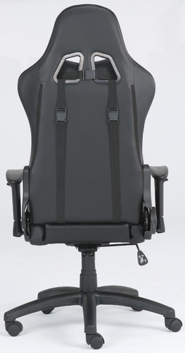 Silla de escritorio The Game House Nova D-328 gamer ergonómica negra con tapizado de cuero sintético