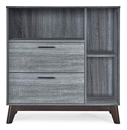 Cabinete Christopher Knight Home Sonoma Gris + Wenge