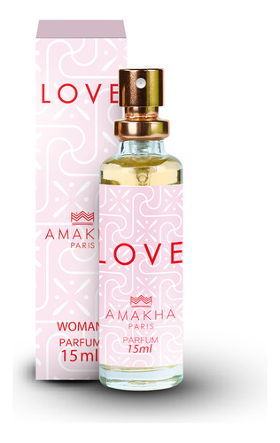 Perfume Feminino Love 15ml Amakha Paris Fragrância Floral Frutal Dia Edp Fixação Spray Presente Mini Notas