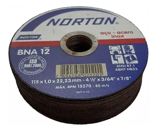 Discos De Corte SBS 115 X 1,0 Mm Para Acero Inoxidable - 10 Unidades, Calidad Profesional, EN12413