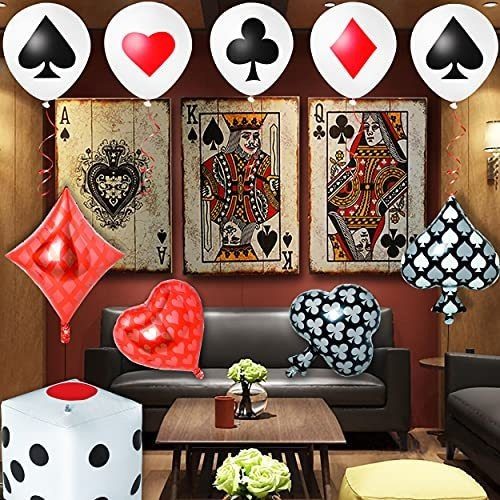 29 Piezas De Globos De Fiesta Temáticos De Casino, Glo...