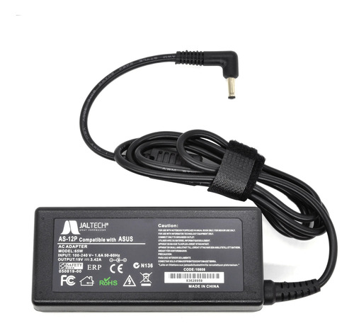 Cargador Para Asus 19v 3.42 4.0x1.35 L 65w As-12p