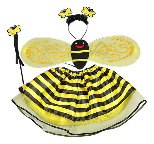Conjunto Disfraz Para Niños, Vestido Ala Amarilla