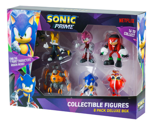 Sonic - Pack X8 Figuras 7cm En Caja Eggforcer - Son2070