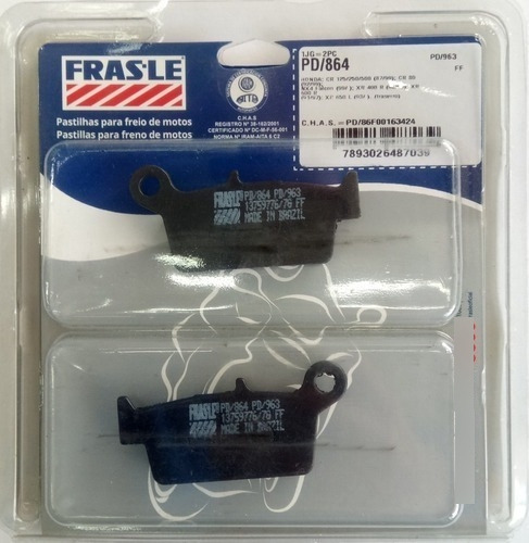 Repuesto  1 Par Pastillas Freno Frasle Pd864 Tornado Xr250