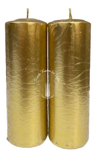 Imagen 2 de 2 de Cirio O Velon Dorado 15 X 4.8