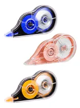 Comprar 3pz Cinta Correctora Blanca Roller Escolar Oficina Papeleria