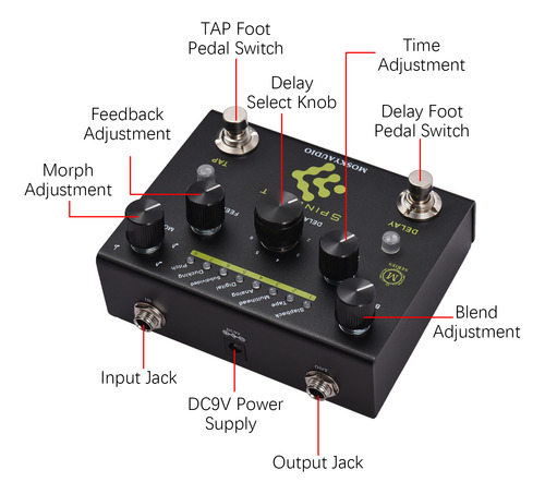Guitarra Effect Maker Spindrift Mosky/audio Delay Dual