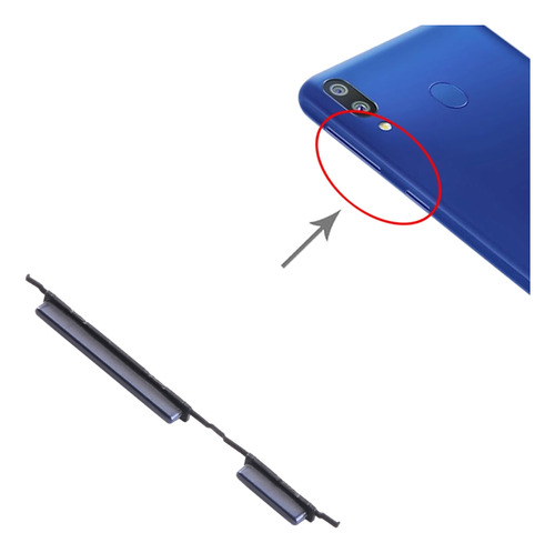 Botón De Encendido/volumen Negro Para Samsung Galaxy A10 Sm-
