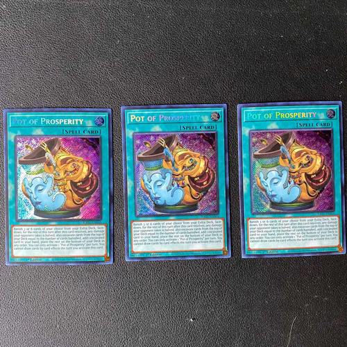 Yugioh 3x Pot Of Prosperity - Secret Rare