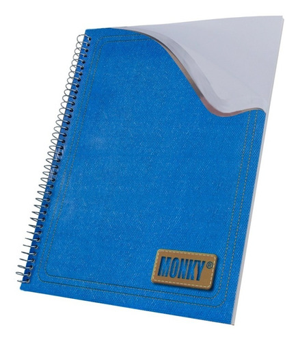 5 Cuadernos Monky Prof 100 Hojas Blanco Color Azul