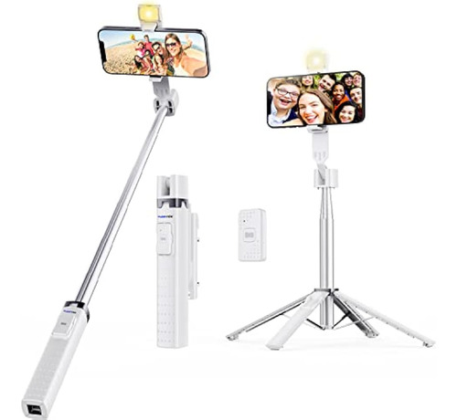 Fugetek 40'' Quadrapod Lighted Selfie Stick Stand, Ligero 7o