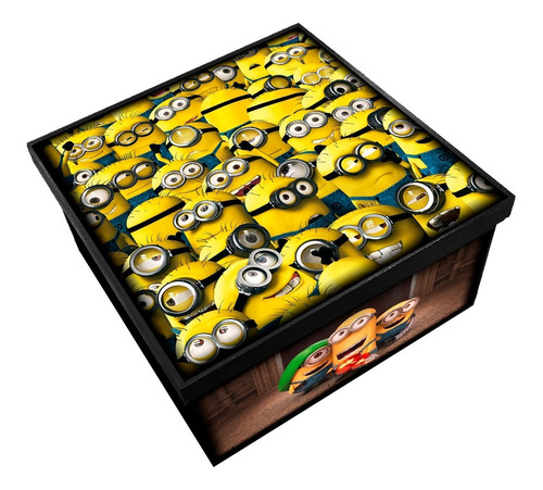 Minions Meu Malvado Favorito Caixa Organizadora Madeira Mdf