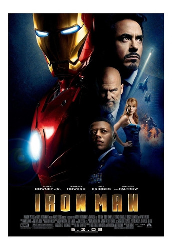 Poster Iron Man Marvel Avengers  Pelicula 50x70
