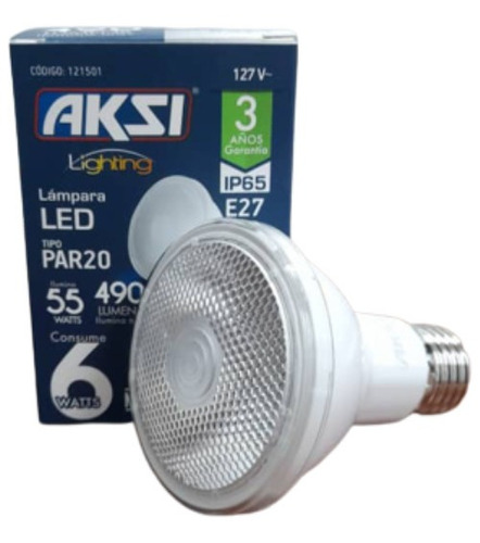 Bombillo Led Par20 6w 3000k Aksi