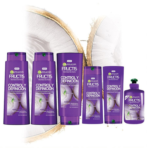 Imagen 5 de 5 de Acondicionador Control Y Definición Rizos Poderosos Fructis