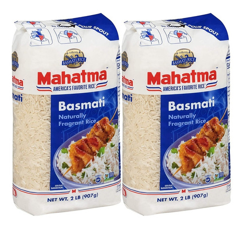 Mahatma Arroz Basmati Grano Extra Largo 906grs. 2 Pack