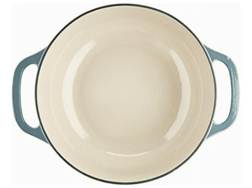 Lodge Ec6d34 Enameled Dutch Oven, 6 Qt, Storm Blue Color Azul