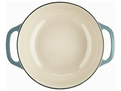Lodge Ec6d34 Enameled Dutch Oven, 6 Qt, Storm Blue Color Azul