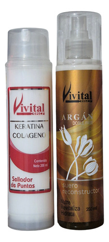 Kit Sérum Colágeno Y Keratina + Suero Reconstructor Argán 2f