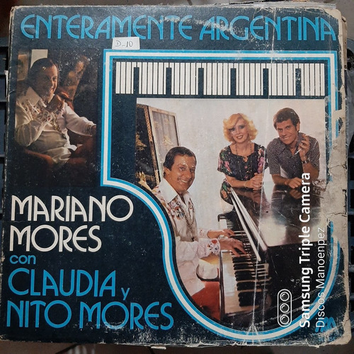 Vinilo Mariano Mores Con  Claudia Y Nito Mores  T3