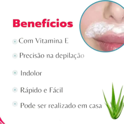 Kit Depilflax Creme Depilatório Aloe Vera Facial E Corporal