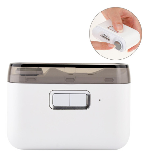 Cortauñas Eléctrico 2 En 1 Con Led, De Uñas