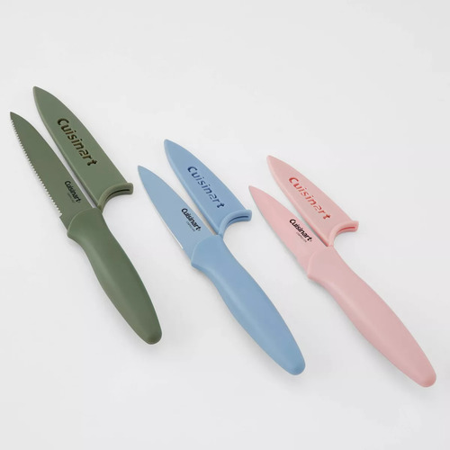 Set De Cuchillos Cuisinart Advantage 6 Pzas Con Funda Verde Musgo