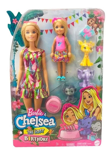Barbie Muñeca Chelsea Cumpleaños Perdido Con Animales De Selva