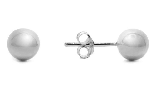 Imagen 2 de 2 de Aros Plata 925 Bolitos 3 Mm