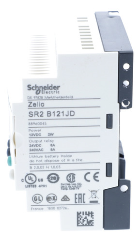 Sr2b121jd Plc Compact Smart Relay, Zelio Logic Sr2 Sr3, 12