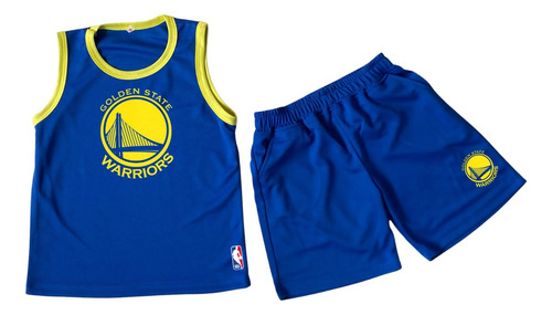 Conjunto Deportivo Short Camiseta Niño Nba Warriors