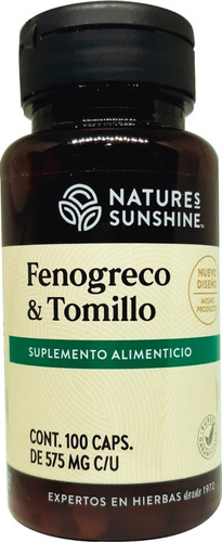 Natures Sunshine Fenogreco Y Tomillo 100caps