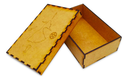 Kit Baralho Tarô Rei 36 Cartas E Porta Tarô Caixa Madeira