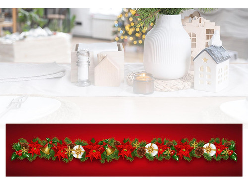 3 Paquete De 2-6 Caminos De Mesa Navideños, 180cmx33cm