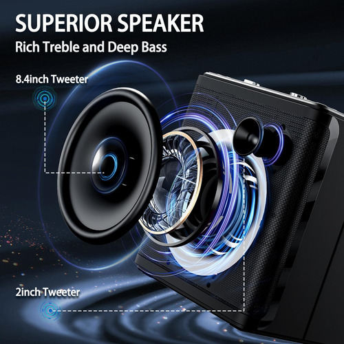Comiso Altavoz Bluetooth Portátil, Altavoz De Fiesta De 60 W